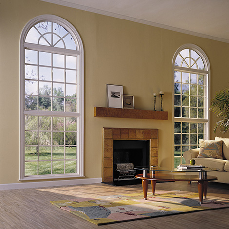 Series 40 double hung windows with colonial grids